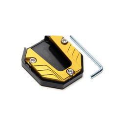 Universal Aluminum Alloy Motorcycle Bike Kickstand Extender Foot Side - golden