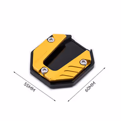 Motorcycle Scooter Bike Kickstand Extender Foot Side Stand Extension Pad - yellow