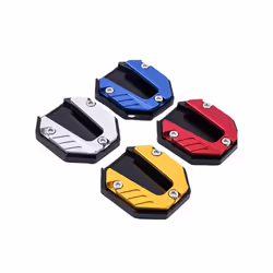Motorcycle Scooter Bike Kickstand Extender Foot Side Stand Extension Pad - yellow
