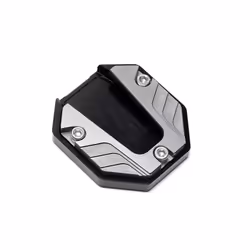 Universal Aluminum Alloy Motorcycle Kickstand Extender Foot Side Stand - SLIVER