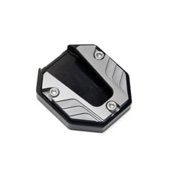 Universal Aluminum Alloy Motorcycle Kickstand Extender Foot Side Stand - SLIVER