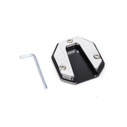 Scooter Motorcycle Bike Aluminum Alloy Kickstand Extender Foot Side Stand - silvery