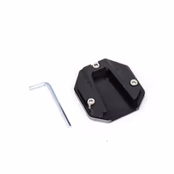 Scooter Motorcycle Bike Aluminum Alloy Kickstand Extender Foot Side Stand - black
