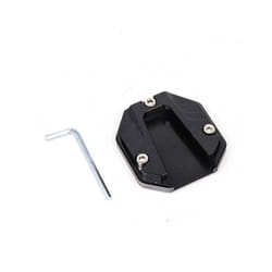 Scooter Motorcycle Bike Aluminum Alloy Kickstand Extender Foot Side Stand - black