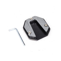 Scooter Motorcycle Bike Aluminum Alloy Kickstand Extender Foot Side Stand - grey