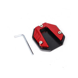 Scooter Motorcycle Bike Aluminum Alloy Kickstand Extender Foot Side Stand - red