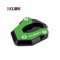 Motorcycle CNC Kickstand Foot Side Stand Extension Pad Support Plate For - Z650 Green