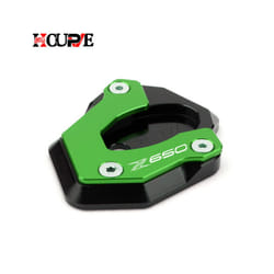 Motorcycle CNC Kickstand Foot Side Stand Extension Pad Support Plate For - Z650 Green