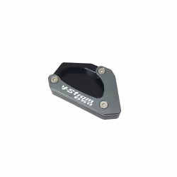 CNC Kickstand Foot Side Stand Extension Pad Support Plate For SUZUKI V-STROM - Titanium-VSTROM LOGO