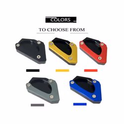 CNC Kickstand Foot Side Stand Extension Pad Support Plate For SUZUKI V-STROM - Gold-VSTROM LOGO