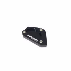 CNC Kickstand Foot Side Stand Extension Pad Support Plate For SUZUKI V-STROM - Black-VSTROM LOGO