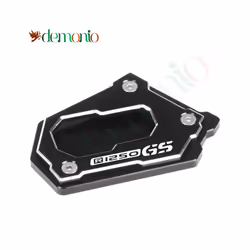 Motorcycle Kickstand Support Plate Foot Side Stand Extension Pad Accessories - R1250GS Black