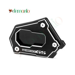 Motorcycle Kickstand Support Plate Foot Side Stand Extension Pad Accessories - R1200GS Black