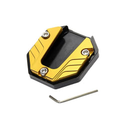Aluminum Alloy Motorcycle Bike Kickstand Extender Anti-skid Foot Side - Gold