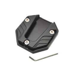 Aluminum Alloy Motorcycle Bike Kickstand Extender Anti-skid Foot Side - Black