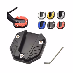 Aluminum Alloy Motorcycle Bike Kickstand Extender Anti-skid Foot Side - Black