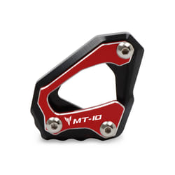 Motorcycle CNC Kickstand Foot Side Stand Extension Pad Support Plate For - Red