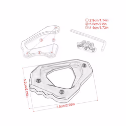 Motorcycle CNC Kickstand Foot Side Stand Extension Pad Support Plate For - titanium