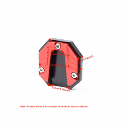 Universal Kickstand Extender Foot Side Stand Extension Foot Pad Support - Red