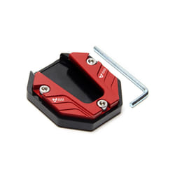 Aluminum Alloy Motorcycle Bike Kickstand Extender Foot Side Stand Extension - Red