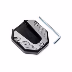 Aluminum Alloy Motorcycle Bike Kickstand Extender Foot Side Stand Extension - Silver