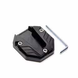 Aluminum Alloy Motorcycle Bike Kickstand Extender Foot Side Stand Extension - Black