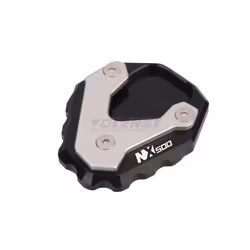 Motorcycle CNC Kickstand Foot Side Stand Extension Pad Support Plate Enlarge - Nx500 Black