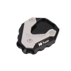 Motorcycle CNC Kickstand Foot Side Stand Extension Pad Support Plate Enlarge - Nx500 Black