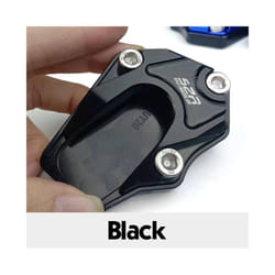 UE125 Kickstand Plate Pad Motorcycle Accessories Foot Side Stand Enlarger - black