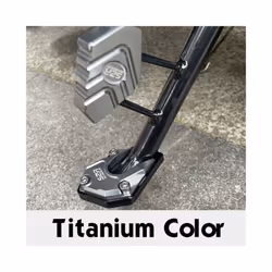 UE125 Kickstand Plate Pad Motorcycle Accessories Foot Side Stand Enlarger - Titanium color 1set