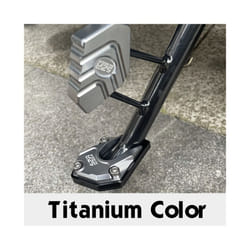 UE125 Kickstand Plate Pad Motorcycle Accessories Foot Side Stand Enlarger - Titanium color 1set