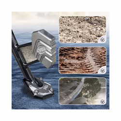UE125 Kickstand Plate Pad Motorcycle Accessories Foot Side Stand Enlarger - Titanium color 1set