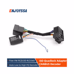 RCD330 Plus RCD340G Plug and Play ISO Quadlock Adapter Cable CANBUS Decoder