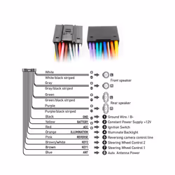 16 Pin to 15Pin Radio Wiring Harness 16P Male Plug Bluetooth Transmitters