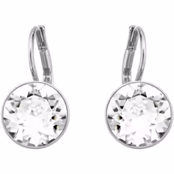 Swarovski Authentic Bella Rhodium Plated charming White Pierced Mini E
