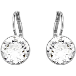 Swarovski Authentic Bella Rhodium Plated charming White Pierced Mini E