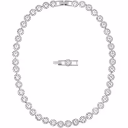 Angelic Necklace, White, Rhodium Plated