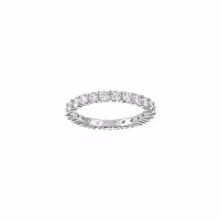 Swarovski Vittore XL White Rhodium Plated Ring - Size 58