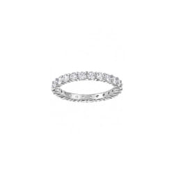 Swarovski Vittore XL White Rhodium Plated Ring - Size 58