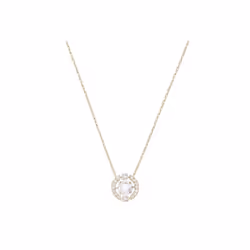 Swarovski Sparkling Dance Round Necklace White Rose gold-tone plated 5272364