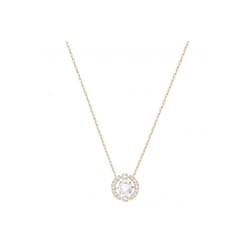 Swarovski Sparkling Dance Round Necklace White Rose gold-tone plated 5272364