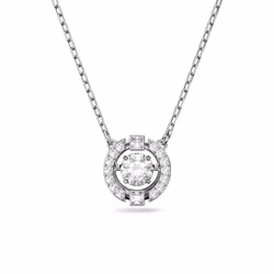 Swarovski Una Rhodium Plated And Zirconia Necklace 5286137 For Women