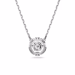 Swarovski Una Rhodium Plated And Zirconia Necklace 5286137 For Women