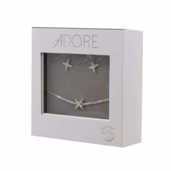 Adore Elegance Swarovski 4 Point Star Bracelet & Earring Set