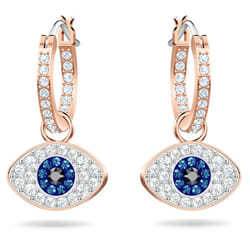 Swarovski 5425857 earring Hoop earrings Metal Blue, Rose gold, White