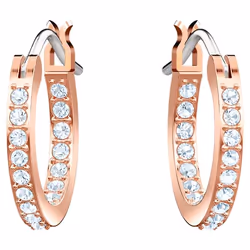 Swarovski 5425857 earring Hoop earrings Metal Blue, Rose gold, White