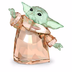 Swarovski Star Wars Mandalorian The Child, Green and Gold tone Crystals, from the Star Wars Collection