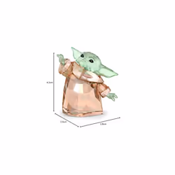 Swarovski Star Wars Mandalorian The Child, Green and Gold tone Crystals, from the Star Wars Collection