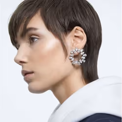 Swarovski 5601509 earring Stud earrings Metal Silver, White - Additional view 4