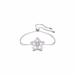 Swarovski Star Bracelet, White Dancing Stones in a Rhodium Plated Setting, from the Stella Collection